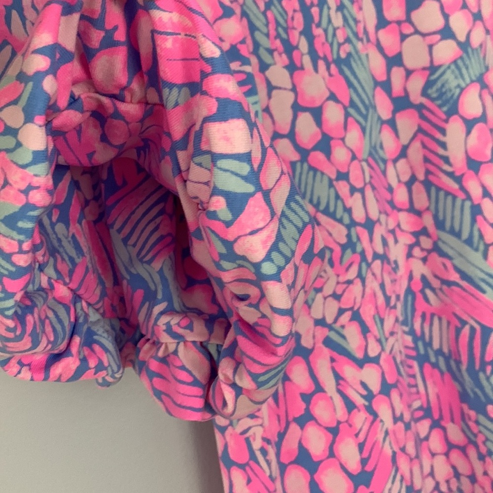 Lilly Pulitzer Small Britton Puff Sleeve Dress in Pink Sorbet - Picture 6 of 14